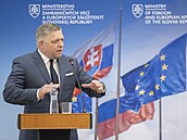 Slovenský premiér Robert Fico pi mezinárodní konferenci k výroí dvaceti let...