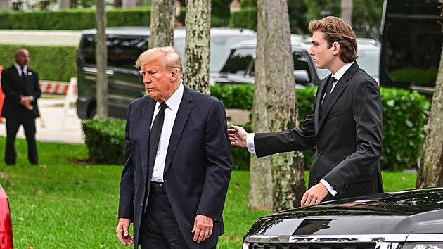 Donald Trump a Barron Trump (18. ledna 2024)
