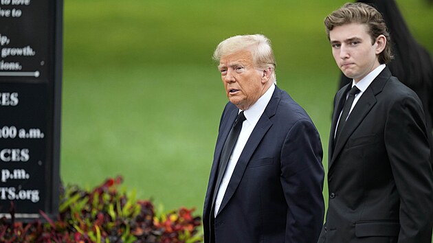 Donald Trump a Barron Trump (18. ledna 2024)