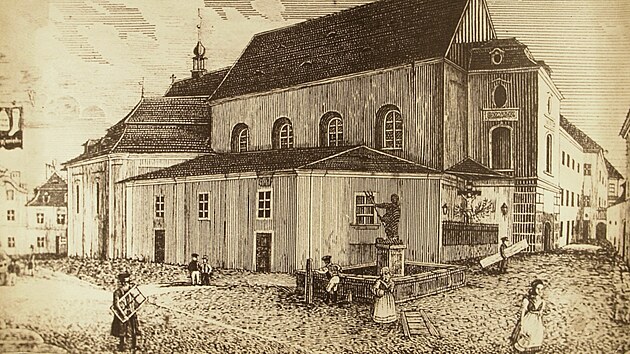 Perokresba Jana Evangelisty Kastnera ukazuje umperskou ulici ze 40. letech 19. stolet.