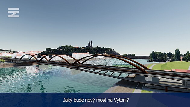 3D vizualizace podoby novho mostu na prask Vtoni