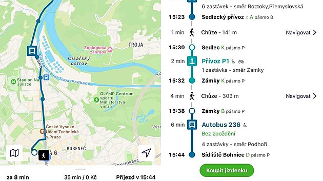 Redaktorka MF DNES si vyzkouela naplnovat trasu v PID Ltace s vyuitm vech nabzench monost dopravy. (3. kvtna 2024)