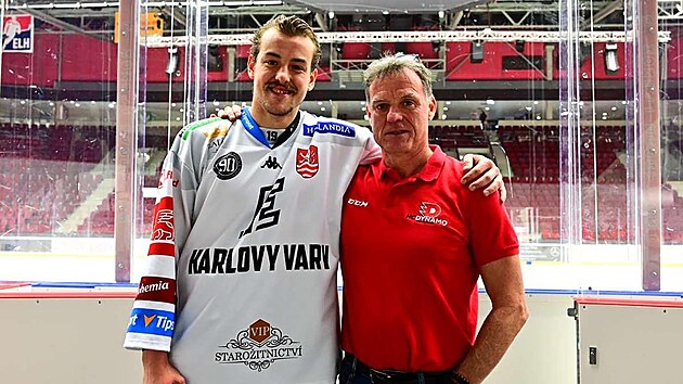 Adam Rulík s tátou Radimem, trenérem národního týmu.
