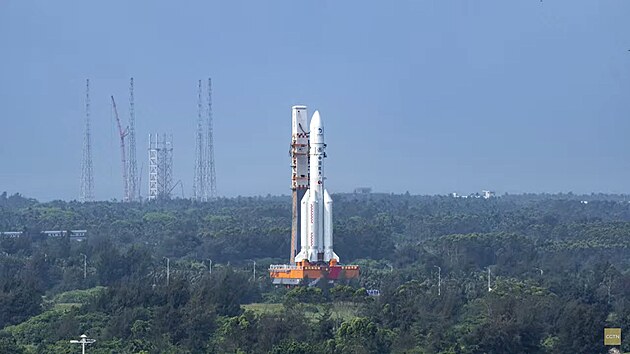 nsk nosi Dlouh pochod 5 na kosmodromu Wen-chang na jihonskm ostrov Chaj-nan pipraven k odletu se sondou chang-e 6