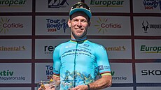 Mark Cavendish po vít�zství ve 2. etap� závodu Kolem Ma�arska.