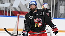 Radko Gudas na tréninku hokejové reprezentace v Brn. (30. dubna 2024)