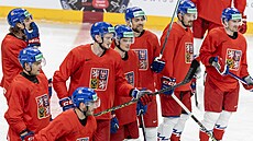 Hokejová reprezentace potetí trénovala v Praze.