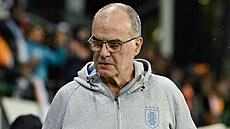 Argentinský trenér uruguayské reprezentace Marcelo Bielsa.