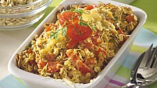 Ovesn� vlo�ky zape�en� s raj�aty