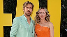 Ryan Gosling a Emily Bluntová na premiée filmu Kaskadér v Los Angeles (30....