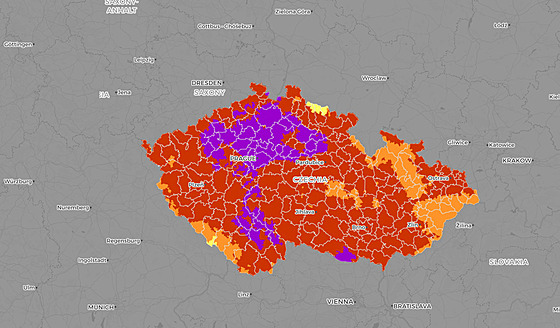 V nkterých ástech eska bude podle webu FireRisk riziko íení poáru od...