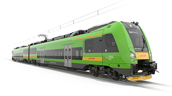 Nová vlaková jednotka urená pro RegioJet v Ústeckém kraji (15. kvtna 2024)