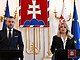 Prezidentka Slovenska Zuzana aputová a nov zvolený prezident Peter Pellegrini...