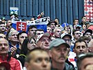 Sloventí fanouci sledují v Ostrav zápas mistrovství svta s Nmeckem.