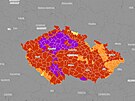 V n�kterých �ástech �eska bude podle webu FireRisk riziko �í�ení po�áru od...