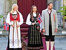 Norská korunní princezna Mette-Marit, princezna Ingrid Alexandra a korunní...