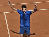 Chilský tenista  Alejandro Tabilo po vítzném tvrtfinále turnaje v ím.