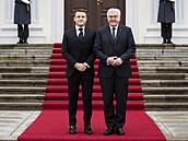 Francouký prezident Emanuel Macron (vlevo) a nmecký prezident Frank-Walter...