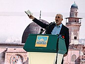 Jahjá Sinvár bhem Mezinárodního dne Quds, kadoroní akce, která se koná...