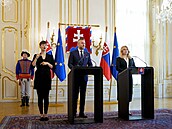 Prezidentka Slovenska Zuzana aputová a nov zvolený prezident Peter Pellegrini...