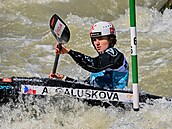 Kajakáka Antonie Galuková pi kvalifikaní jízd mistrovství Evropy ve...
