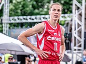 eská basketbalistka Kateina Suchanová bhem olympijské kvalifikace proti Litv