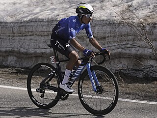 Nairo Quintana b�hem královské 15. etapy Gira.