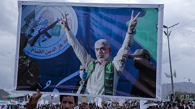 Propalestinsk� protesty v Jemenu (5. dubna 2024)