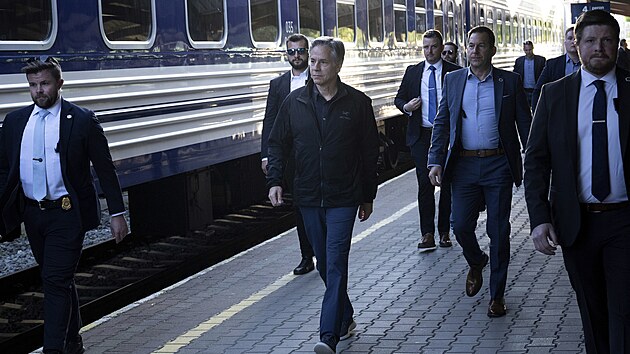 Americký ministr zahraničí Antony Blinken v úterý dorazil na neohlášenou návštěvu Ukrajiny. (14. května 2024)