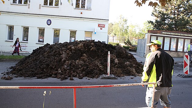 Ped mstskm adem v praskch eporyjch se v ter rno objevila hromada hnoje. Starostovi Pavlovi Novotnmu z ODS mu ji tam pivezli aktivist podporujc zemdlsk protesty. (14. kvtna 2024)