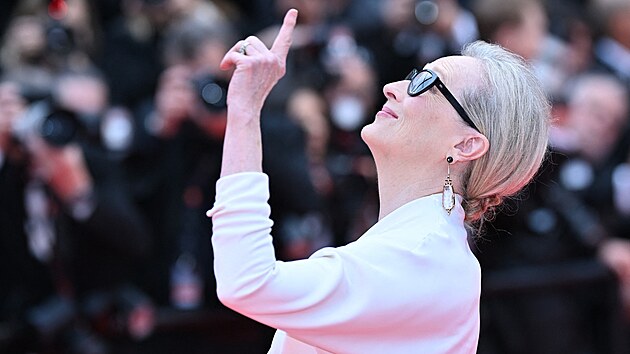 Americk hereka Meryl Streepov na zahjen filmovho festivalu v Cannes (14. kvtna 2024)
