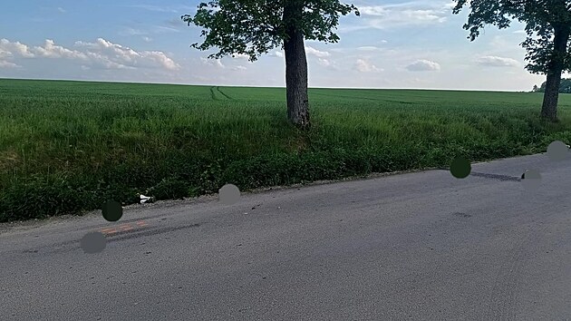 Cyklista nepeil stet s autem, kter mu zejm nedalo pednost na kiovatce u obce Drn - Nov Ves.