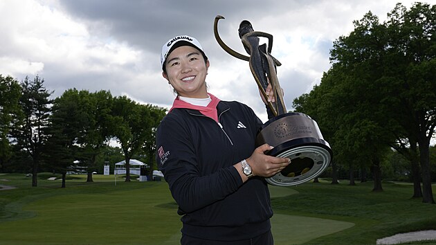 Rose Zhangová slaví triumf na LPGA Cognizant Founders Cupu.