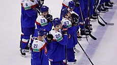 Zklamaní sloventí hokejisté po prohe s Nmeckem na hokejovém MS v Ostrav.