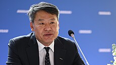 Generální �editel Doosan �koda Power Youngki Lim na tiskové konferenci Doosan...