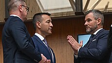 Zleva: Místop�edseda vlády Peter Kmec, ministr �kolství, výzkumu, vývoje a...