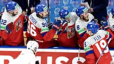 Jakub Flek slaví gól proti Rakousku.