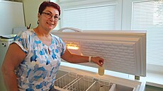 Dtská sestra Jana Dotlailová z banky mateského mléka mostecké nemocnice