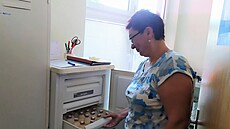 Dtská sestra Jana Dotlailová z banky mateského mléka mostecké nemocnice