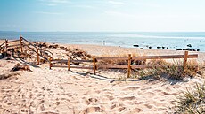 Oblíbená píse�ná plá� Falkenberg beach na západním pob�e�í �védska