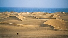 Písené duny v Maspalomas na ostrov Gran Canaria