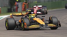 Lando Norris na trati Velké ceny Emilia Romagna