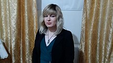 Ruský transgenderový politik Roman Aljoin, který vystupovaj jako Julija...
