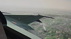 Pohled na simulátor stíhaky F-16, který dodala eská republika Ukrajin.