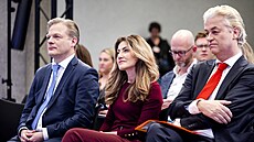Pravicová koalice. Zprava vít�z voleb Geert Wilders ze Strany pro svobodu,...