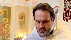 Ruský pravoslavný knz a hlava církve Podvorje Nikolaj Lienjuk. (6. kvtna...