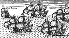 Pvodní flotila, která vyplula z Nizozemska v roce 1598, ítala pt lodí....