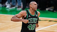 Al Horford (42) z Boston Celtics oslavuje.