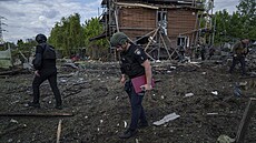 Následky ruského útoku na Charkovskou oblast (18. kvtna 2024)