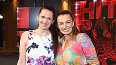 Andrea Liková a její sestra Alice Bendová na pedstavení televizní stanice OK...